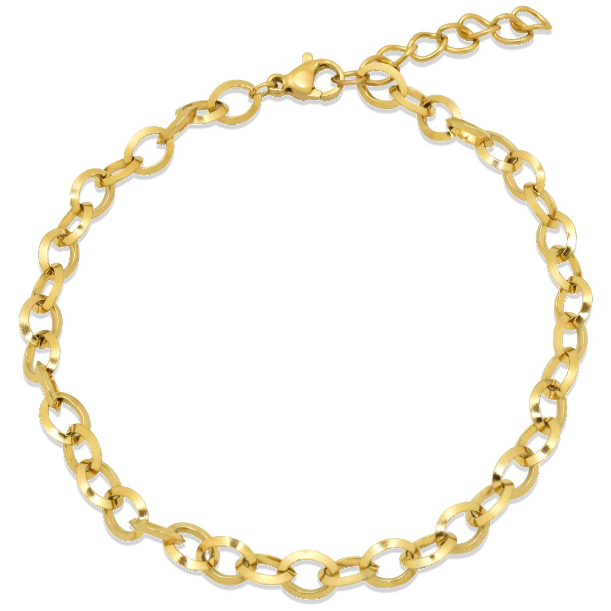 Gaspar Bracelet Gold 5.5MM Βραχιόλι από Ανοξείδωτο Ατσάλι 316L